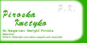 piroska kmetyko business card